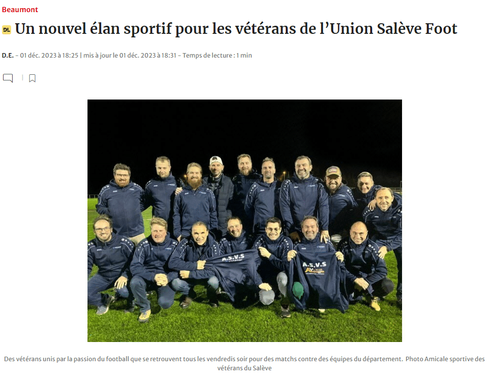 Des vétérans unis par la passion du football que se retrouvent tous les vendredis soir pour des matchs contre des matchs contre des équipes du département