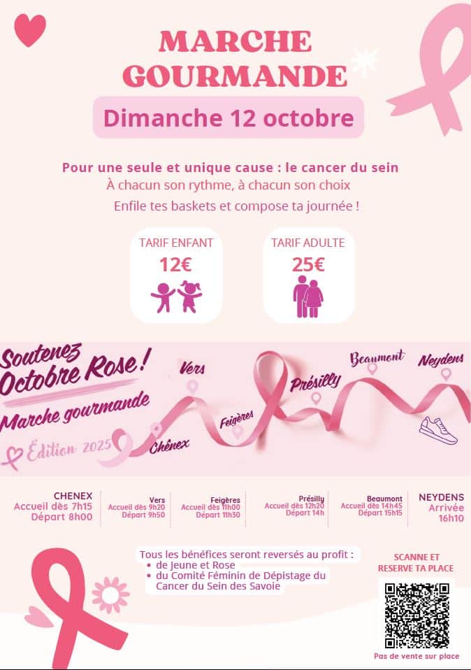 Octobre rose marche gourmande 2025