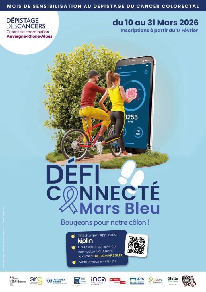 Affiche défi connecté Mars bleu