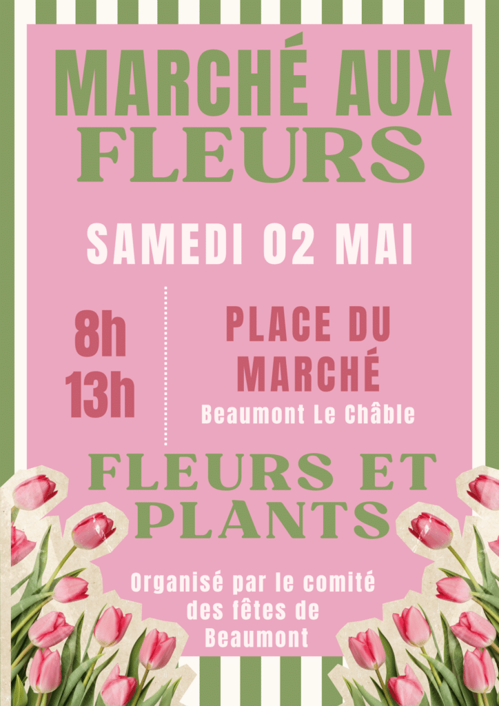 affiche marché aux fleurs 2026